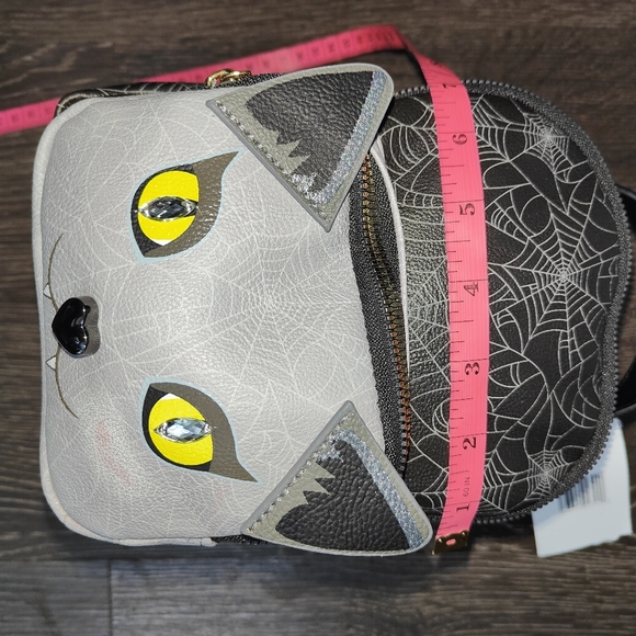 NWT Betsey Johnson Cat Vampire Spider Web Mini Backpack - Picture 12 of 16